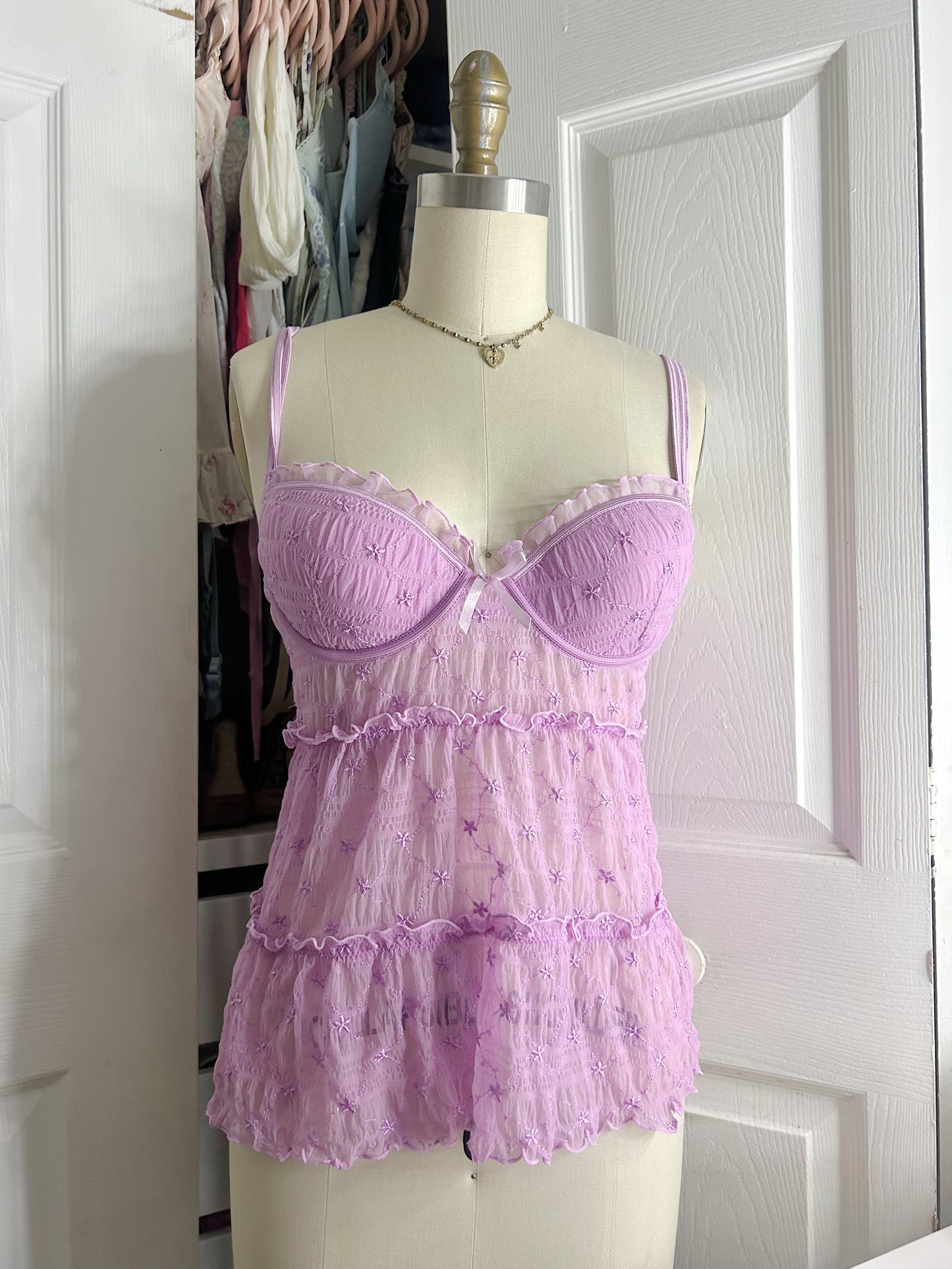VS Purple Babydoll Top