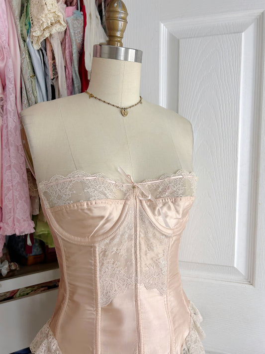 Rare Vintage Glydons Nude Corset