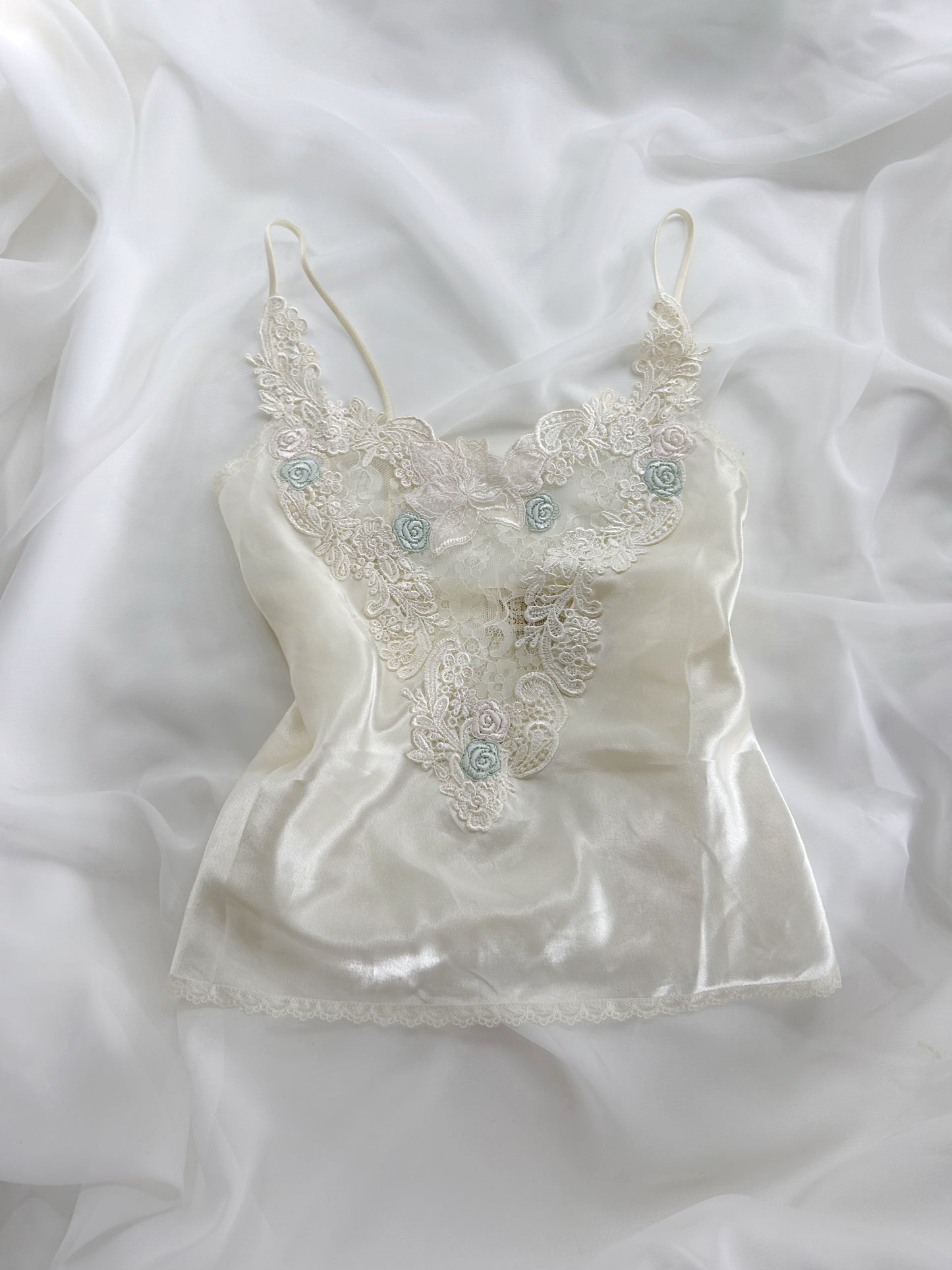 1990s VS Ivory Regal Cami Top