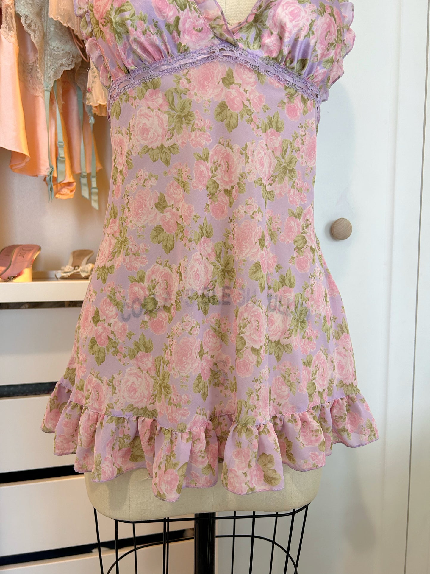VS Purple & Pink Ruffle babydoll dress