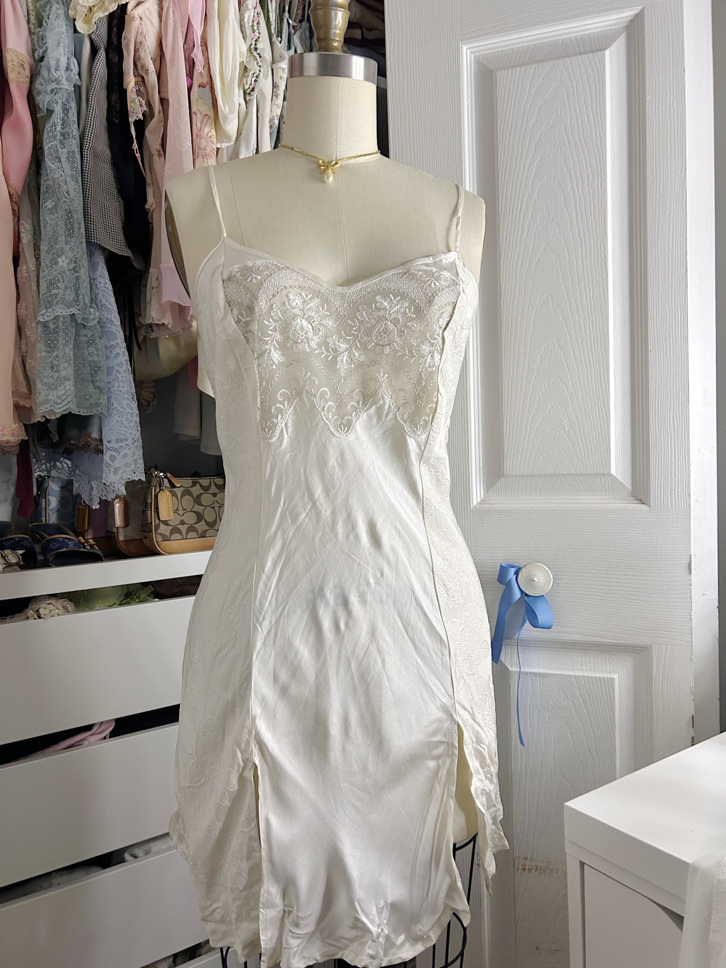 Ivory Silk Slip Dress