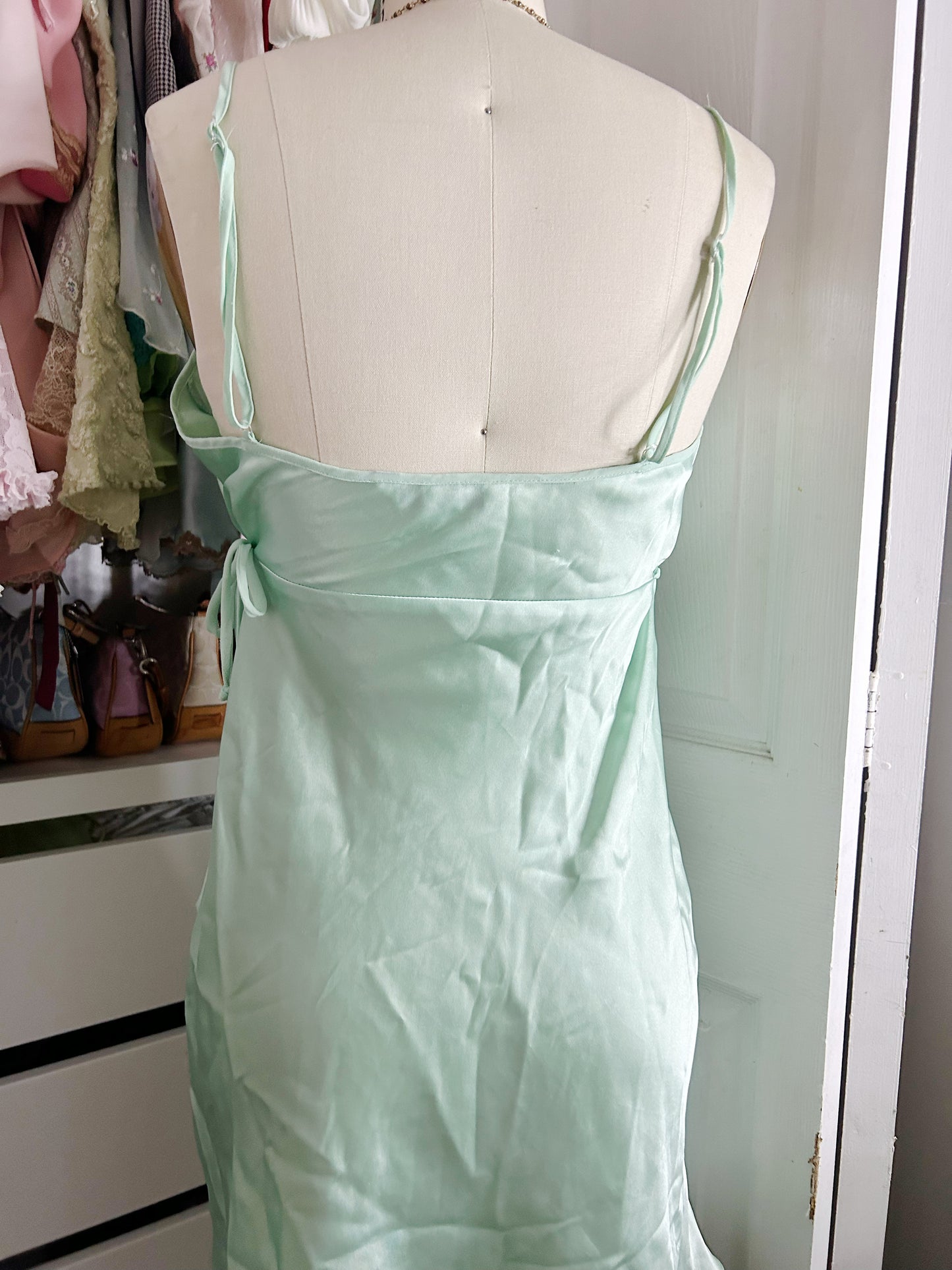 Green Delicates Satin Slip