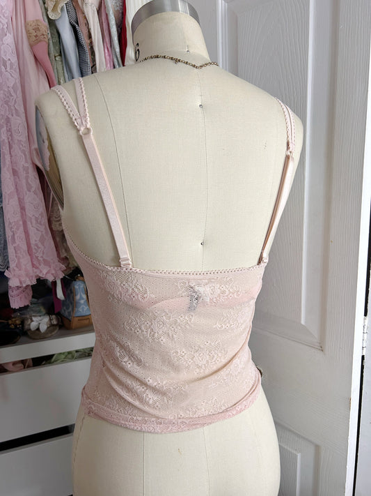 Rampage Pink & Black Bustier Top