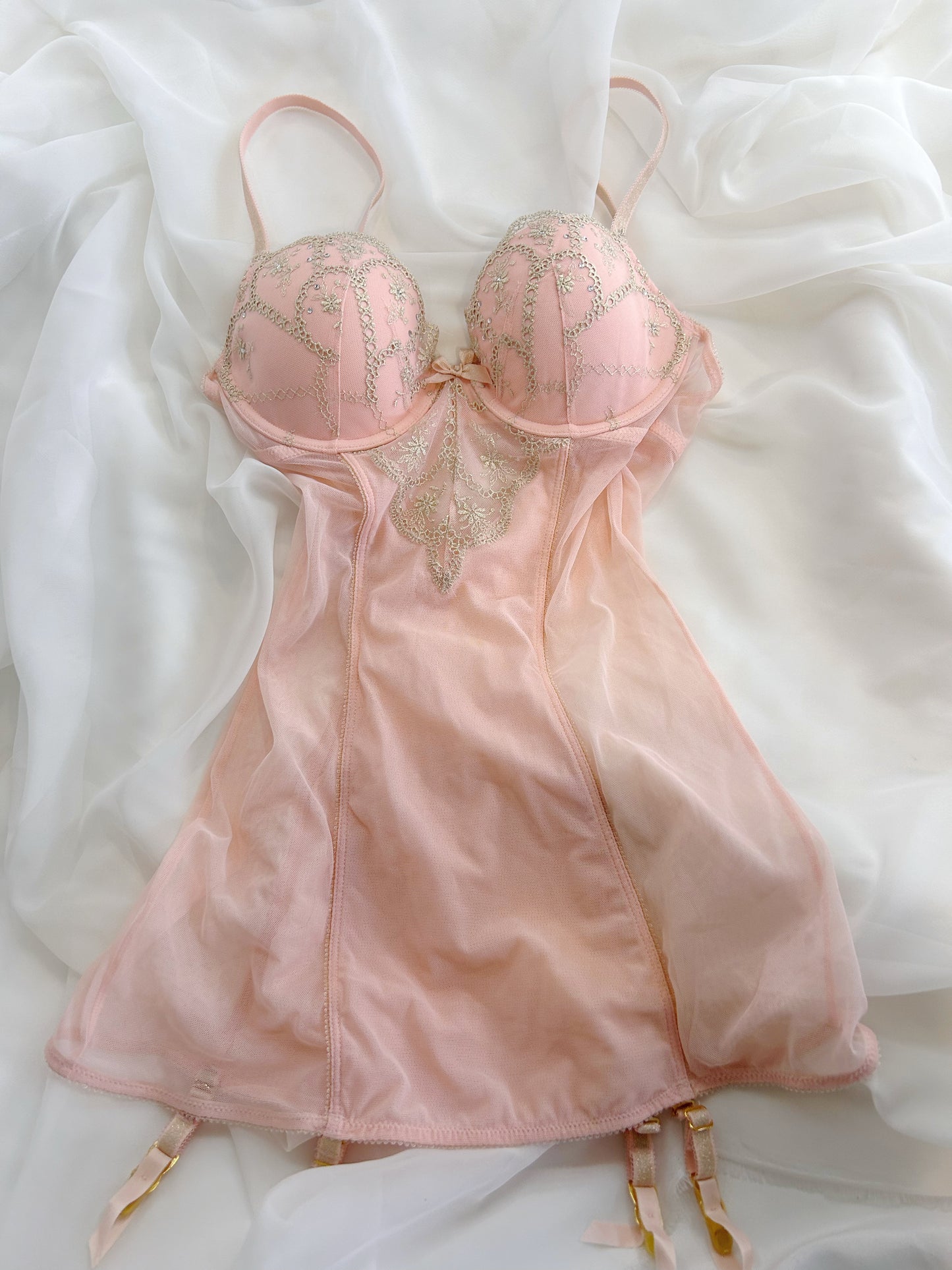 VS Pink Gold Lingerie Slip