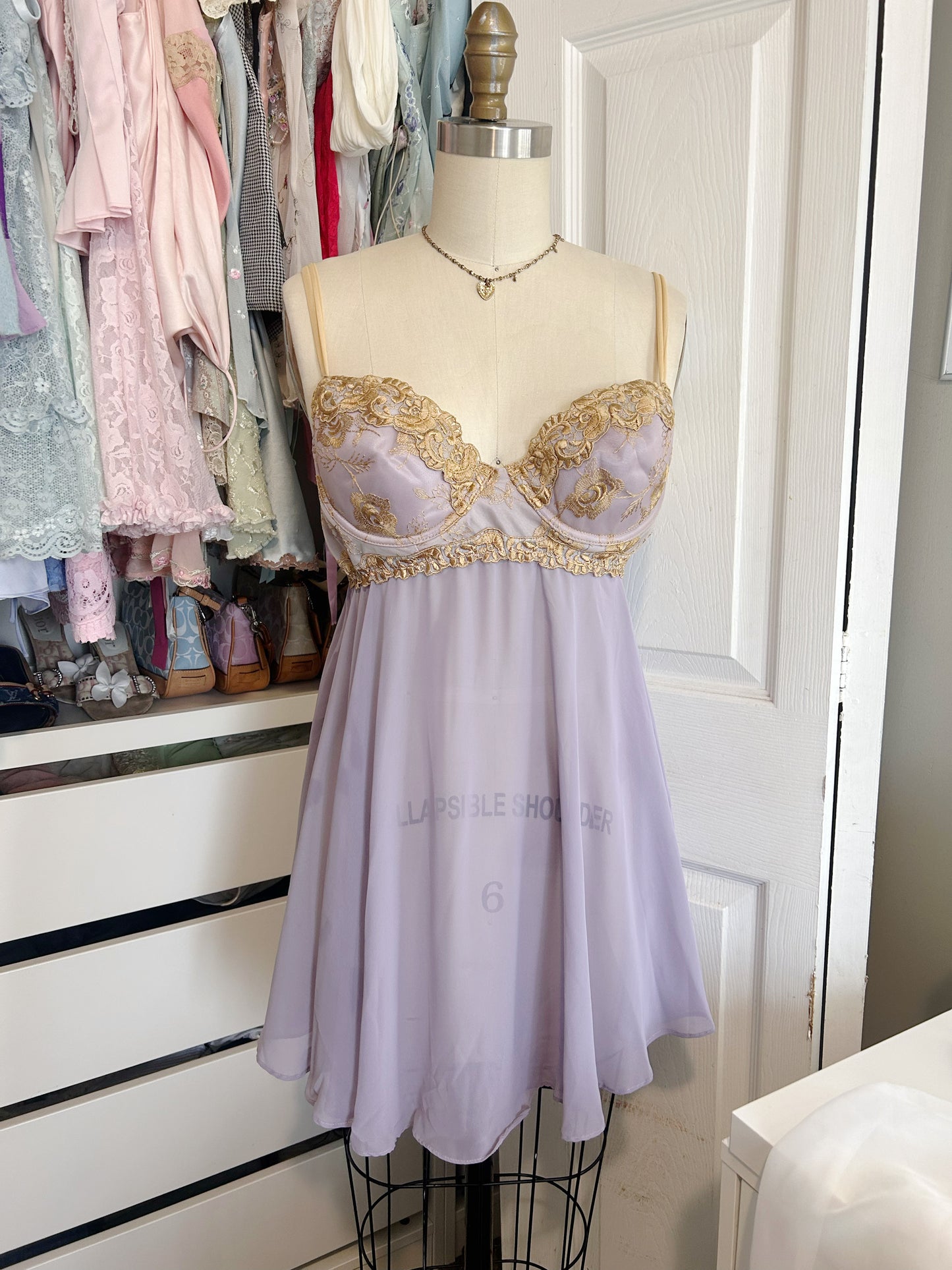 1980’s VS Purple Regal Babydoll Set
