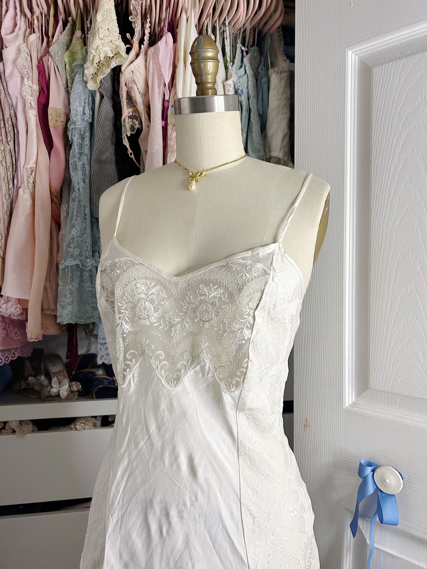Ivory Silk Slip Dress