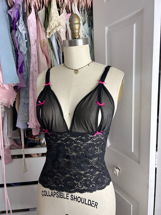 VS Peakaboo mesh tank black