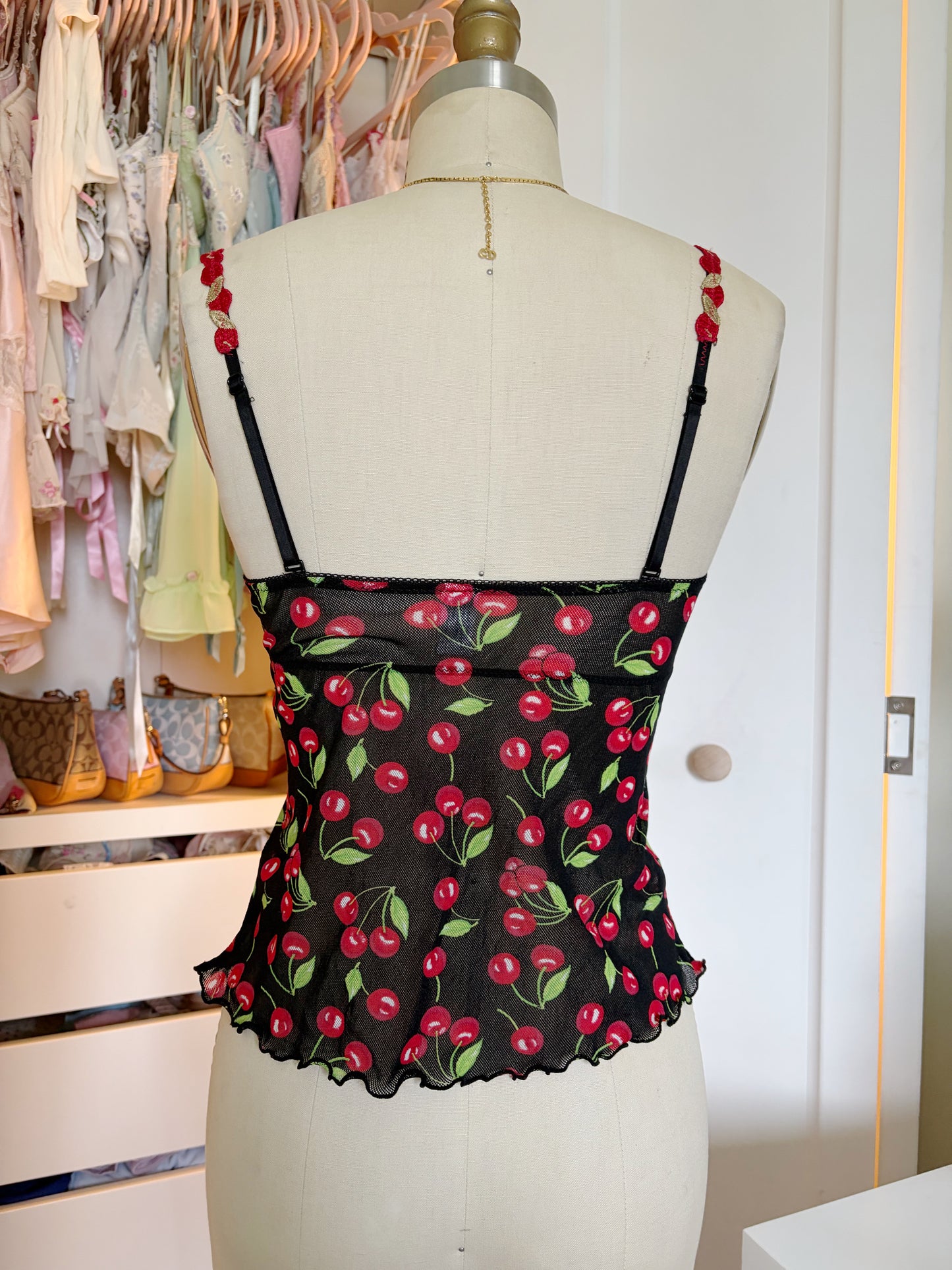 Black & Red Cherry Bustier
