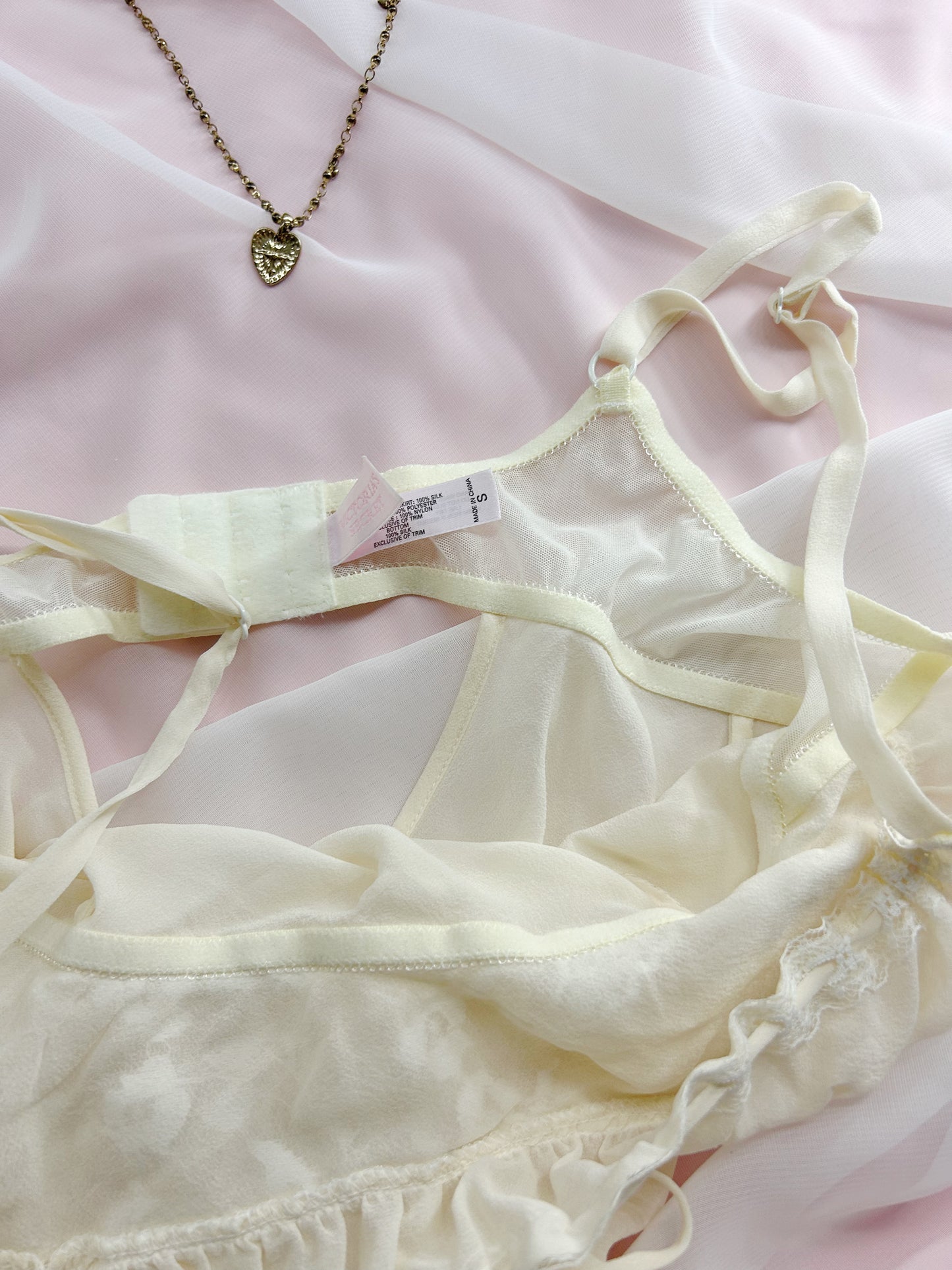 Vintage 2002 VS Ivory Silk Slip