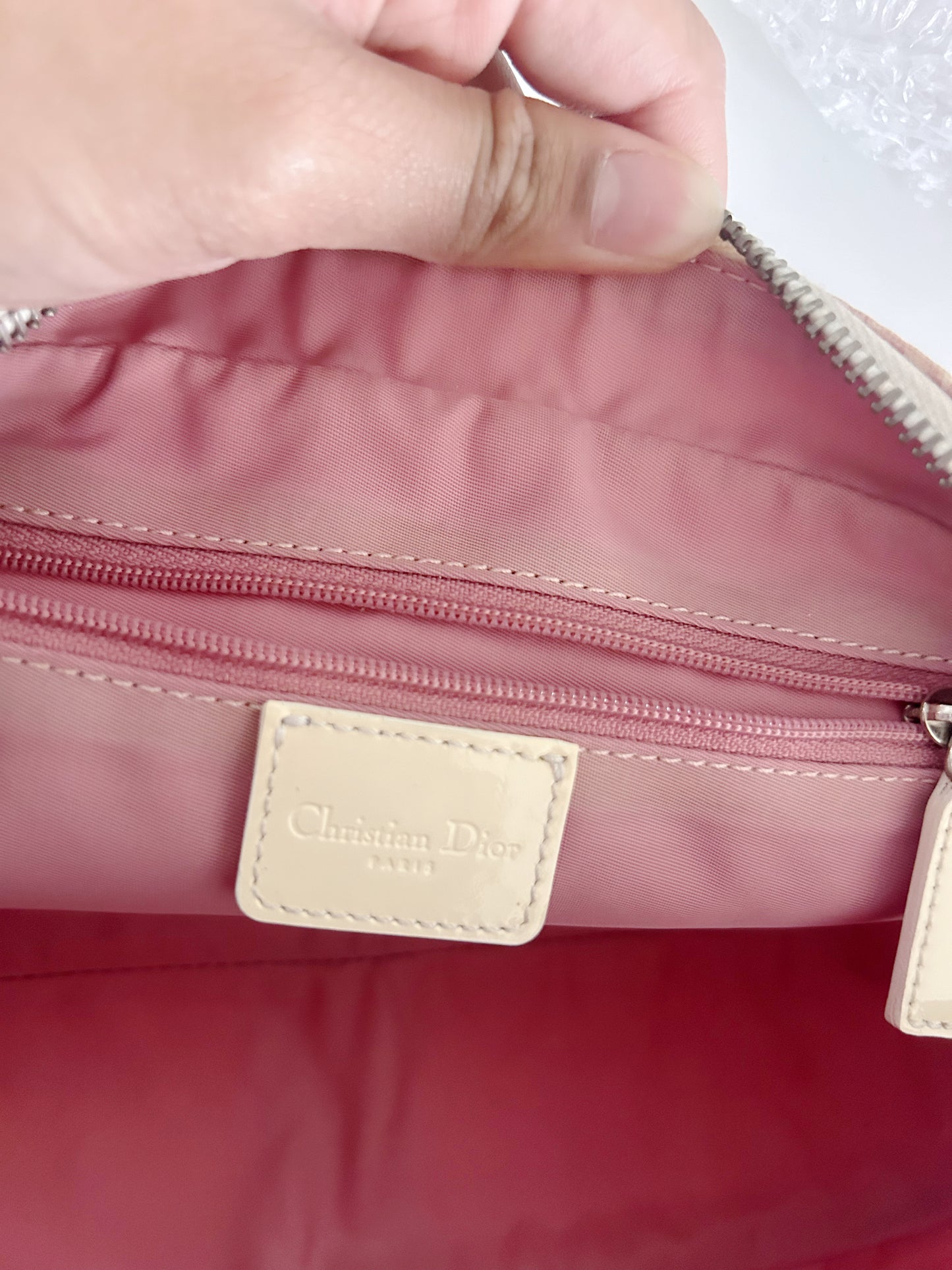 Vintage Dior Monogram Pink Purse