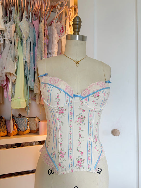 Rare Sophie B Gossip Girl Top in Cream & Pink