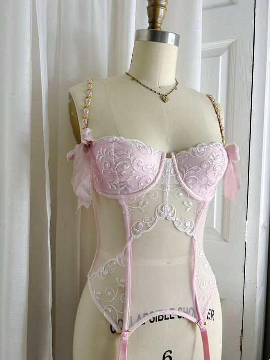 Reworked Vintage 2001 Victoria’s Secret Pink Corset