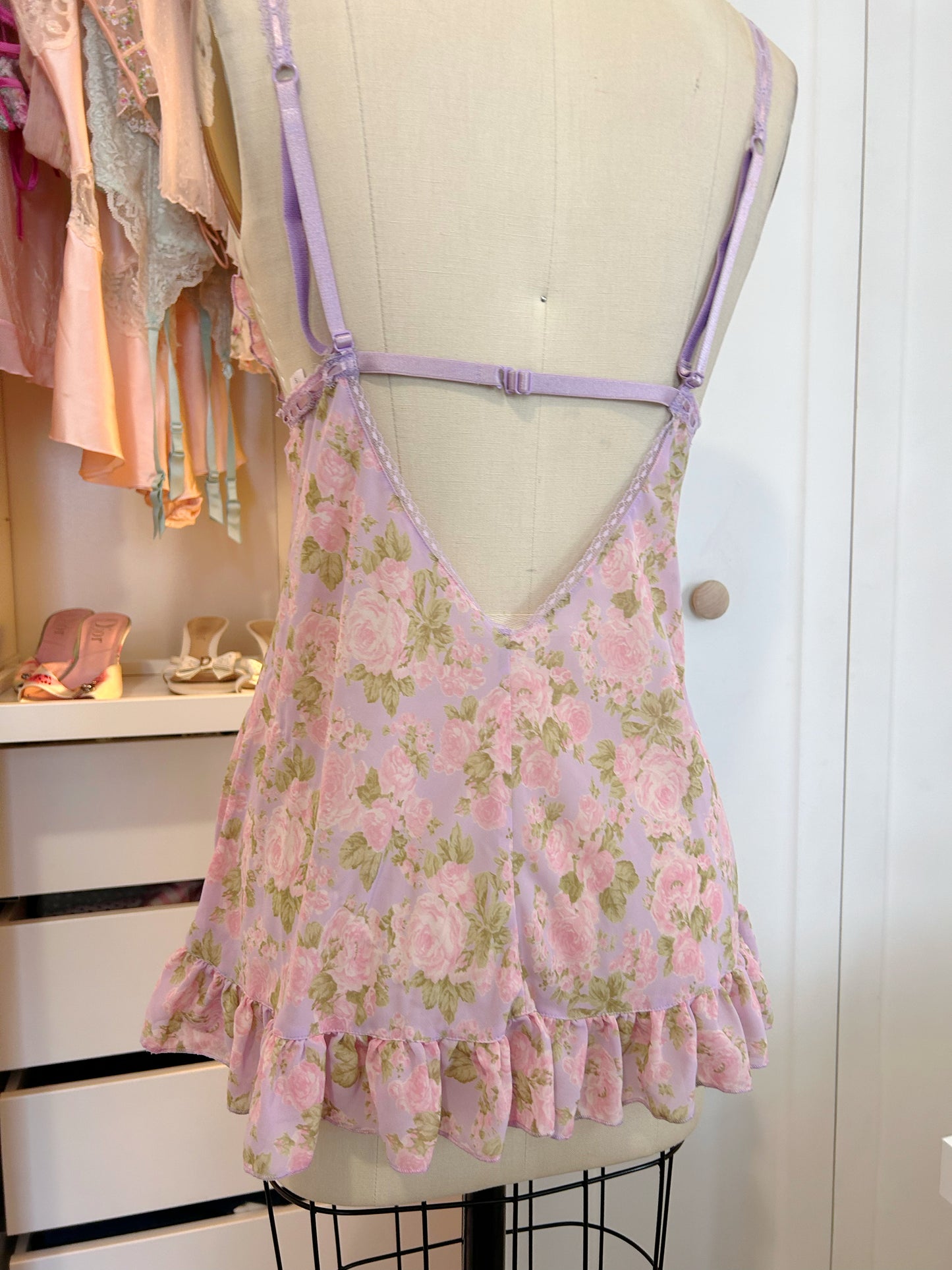 VS Purple & Pink Ruffle babydoll dress