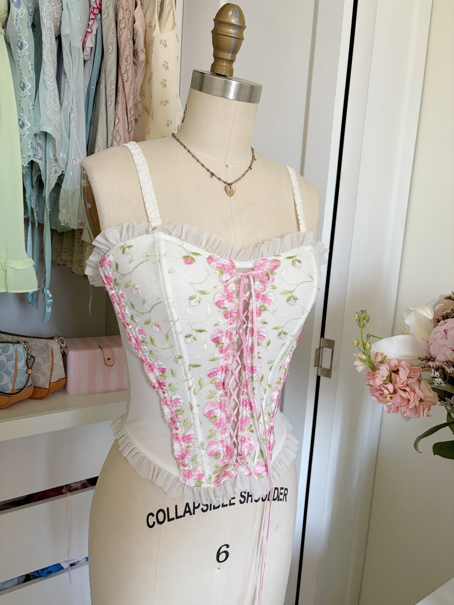 Vintage Delicates Floral bustier
