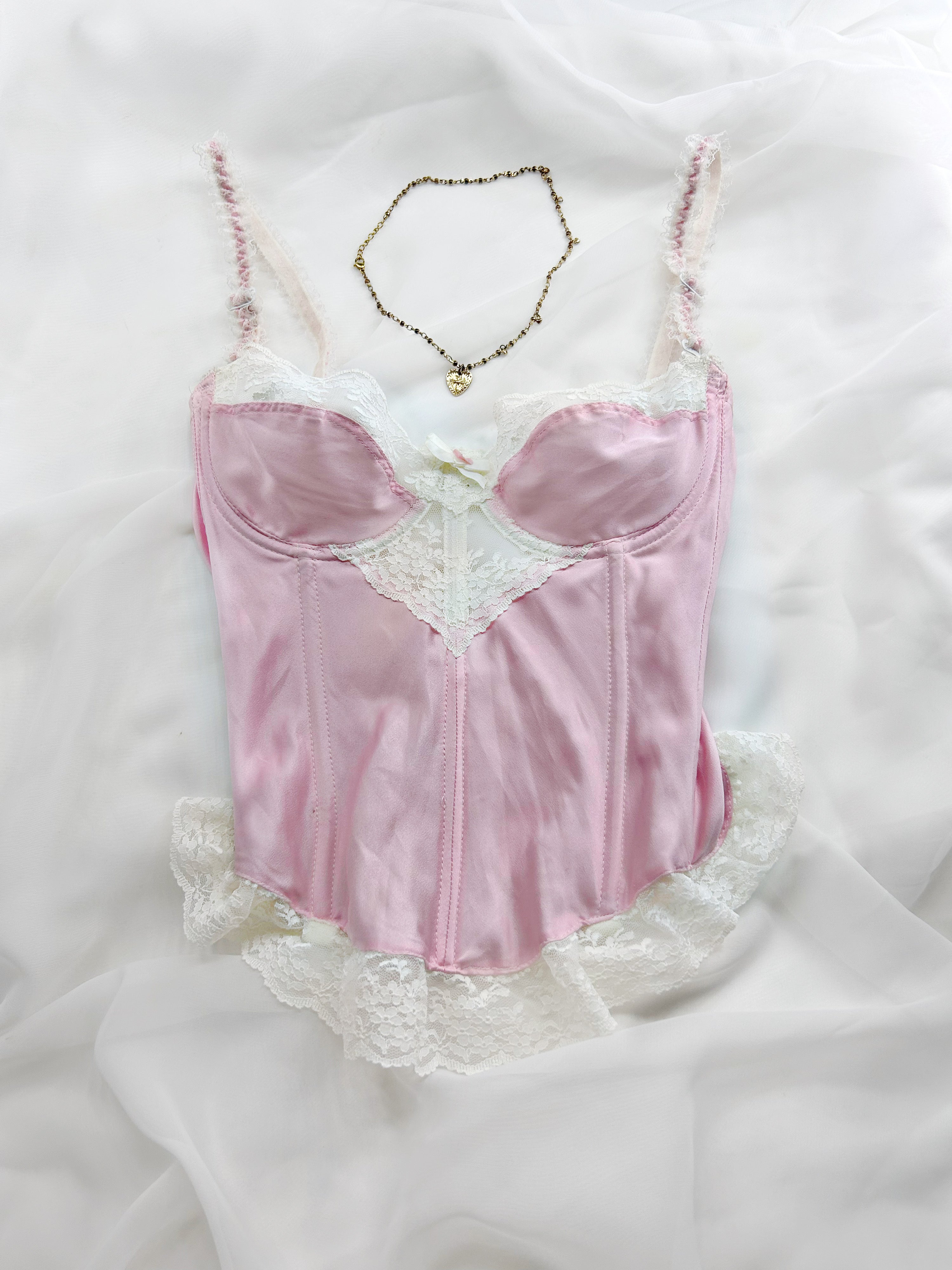 2000s Baby Pink Bustier (M)