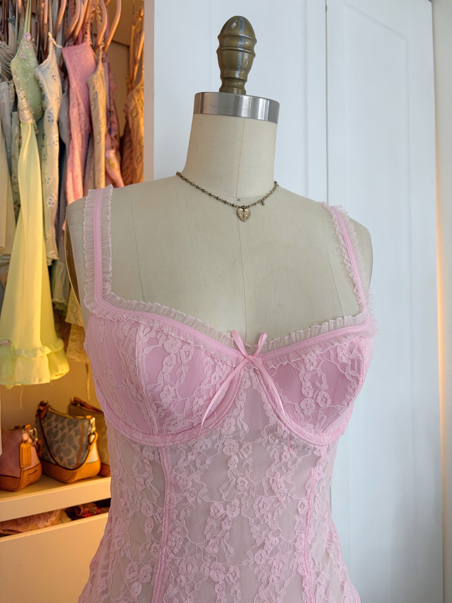 Victoria’s Secret Rare Pink Lace Cami Top