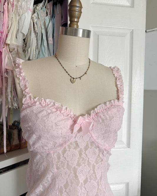 Rare Cinema Etoile Pink Lace Dress