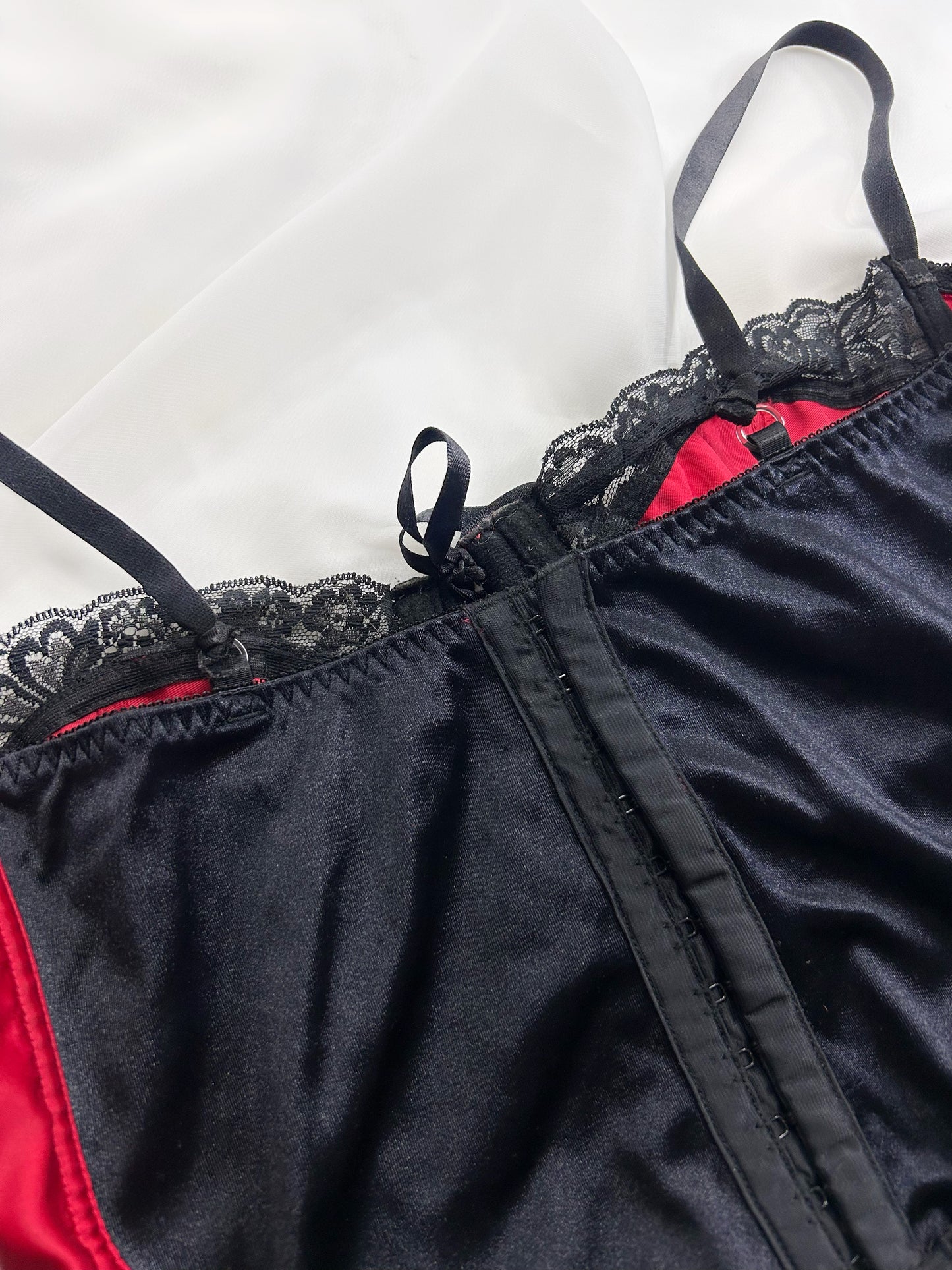 Frederick of Hollywood Black Red Bustier