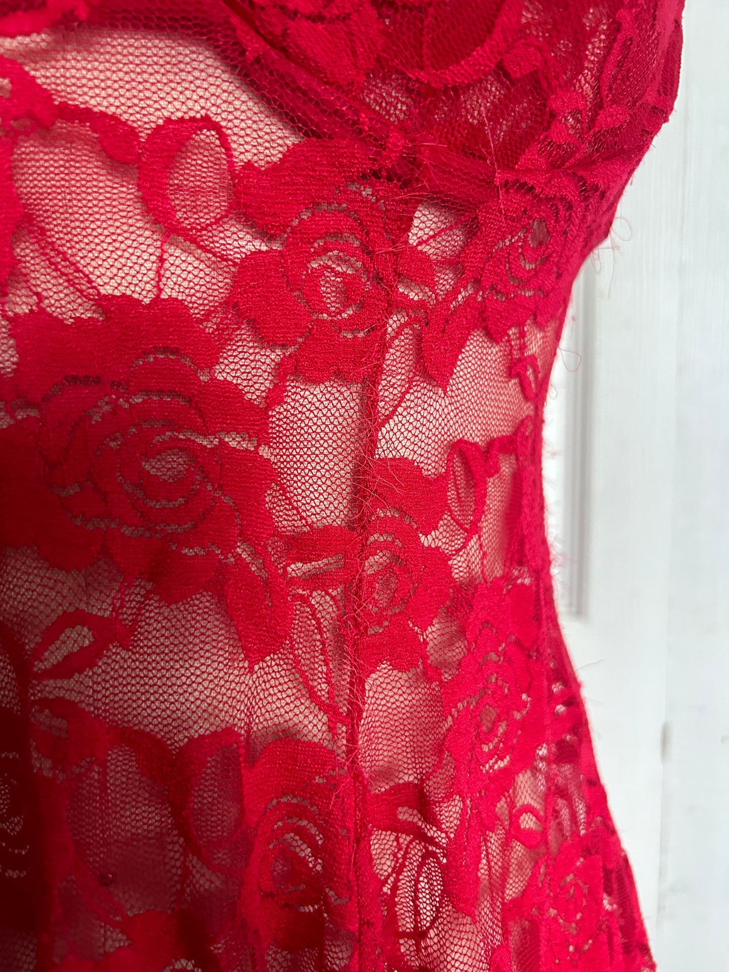 Rare Cinema Etoile Red Lace Dress