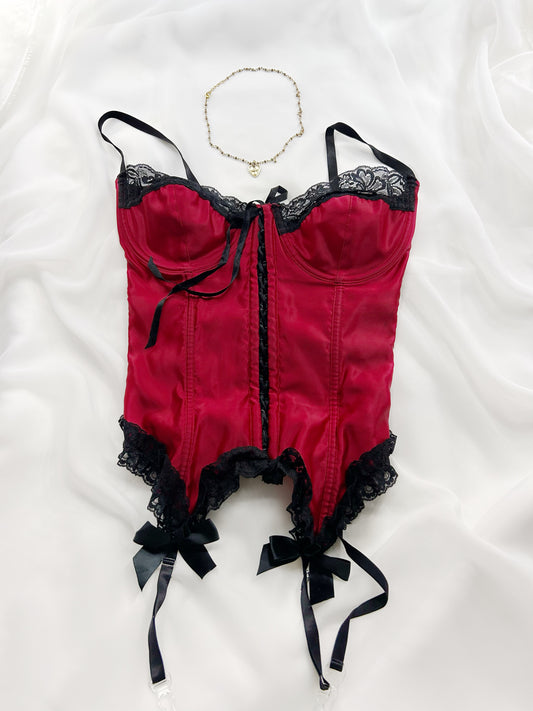 Frederick of Hollywood Black Red Bustier