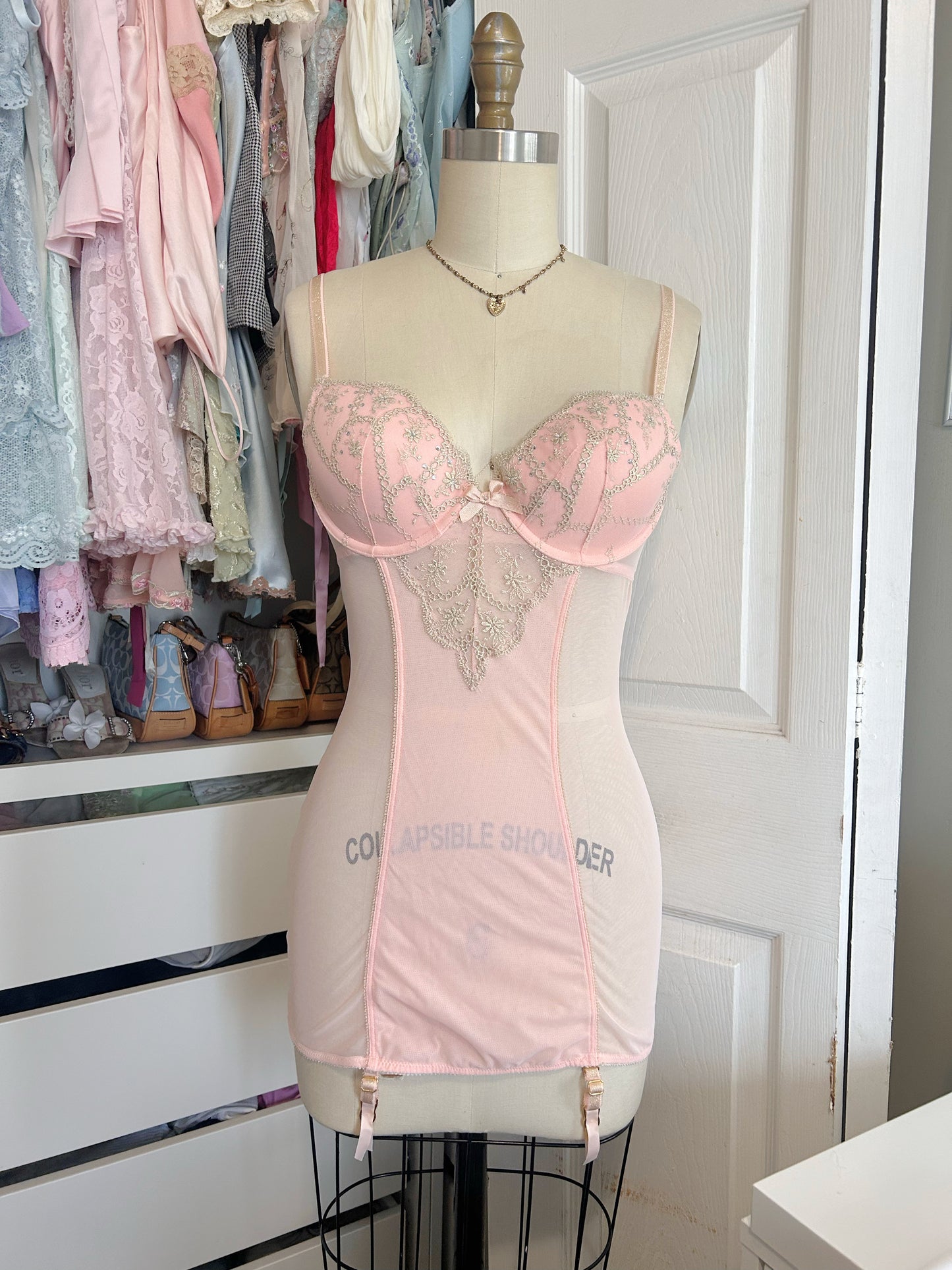 VS Pink Gold Lingerie Slip