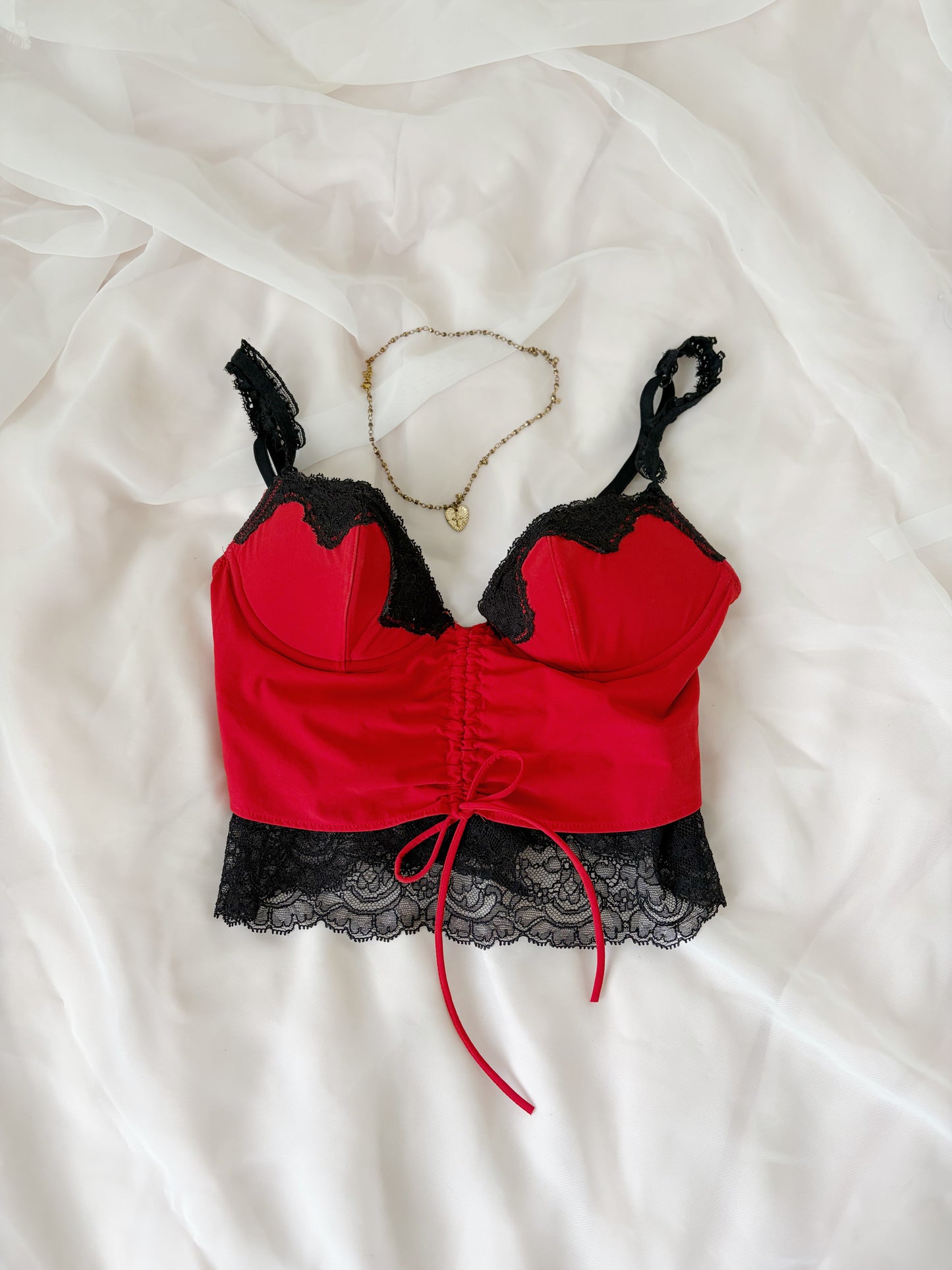 Chantal Thomass Red & Black Bralette