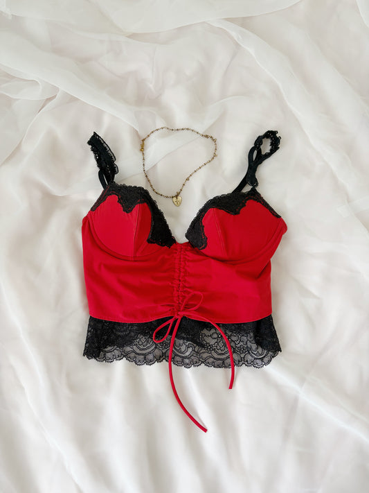 Chantal Thomass Red & Black Bralette