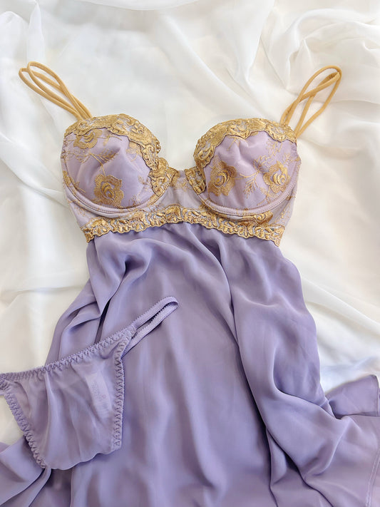 1980’s VS Purple Regal Babydoll Set