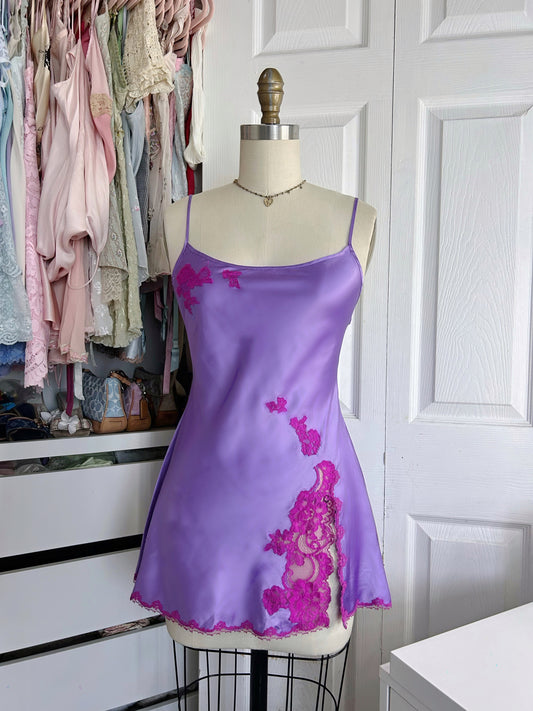 Victoria’s Secret Purple Pink Satin Slip