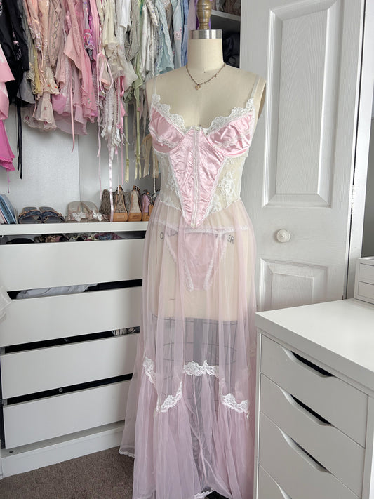 Pink Vintage Princess Gown Set