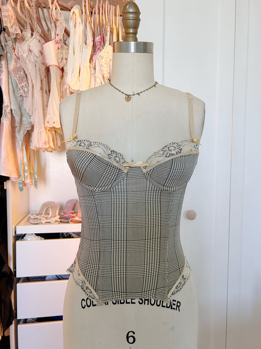 Gossip Girl Plaid Bustier Top