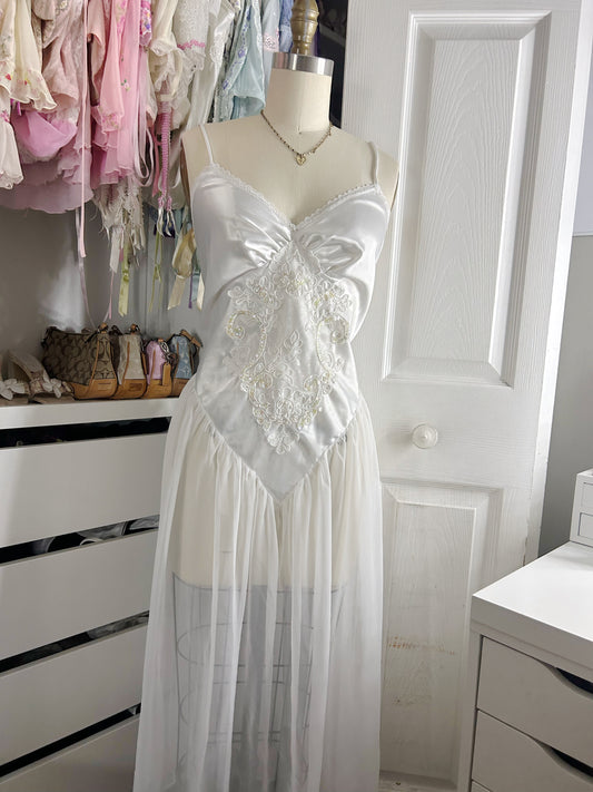 Vintage White Goddess Gown