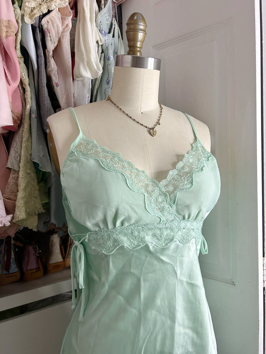 Green Delicates Satin Slip