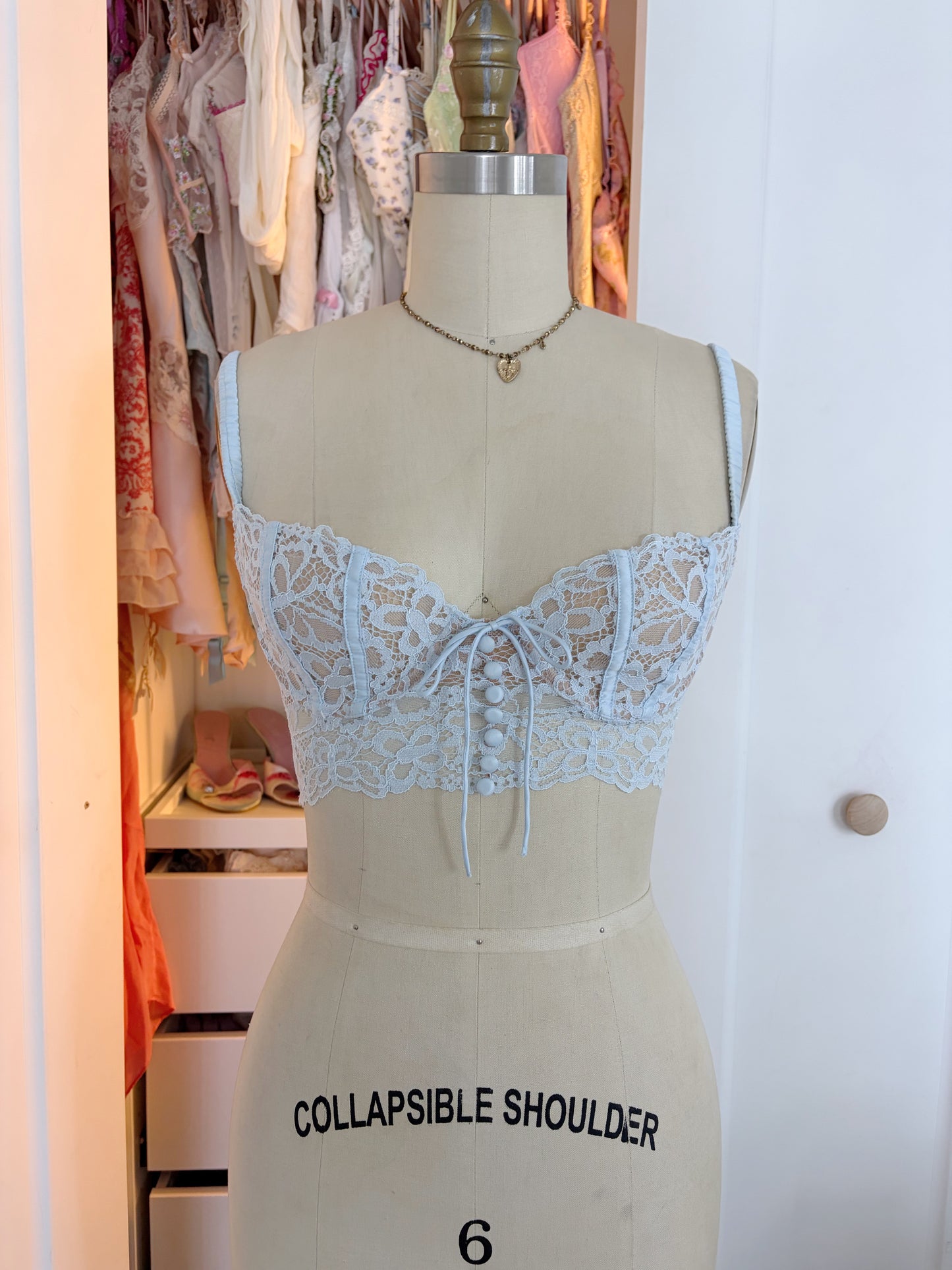 For Love and Lemon Blue lace bralette