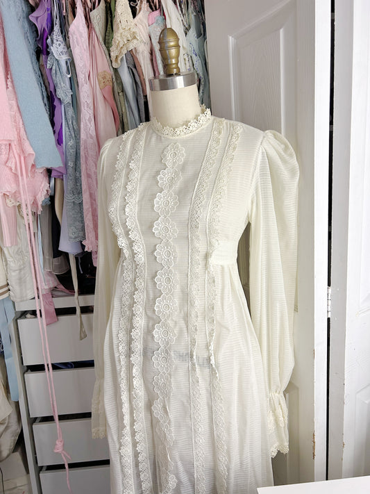 Vintage White Gown Long