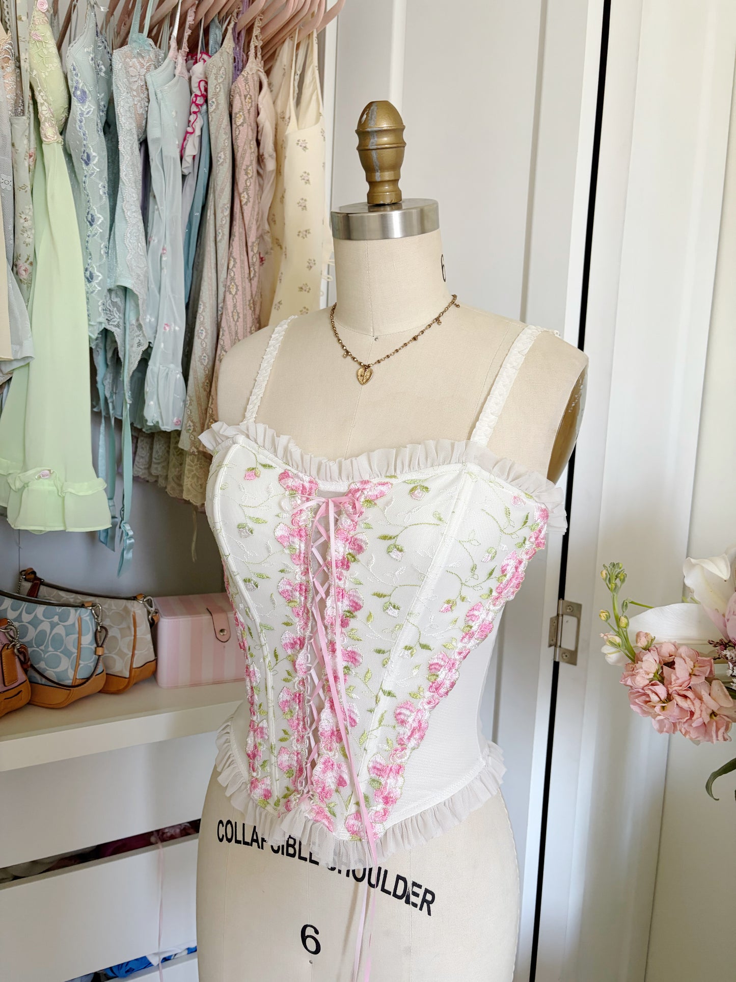 Vintage Delicates Floral bustier