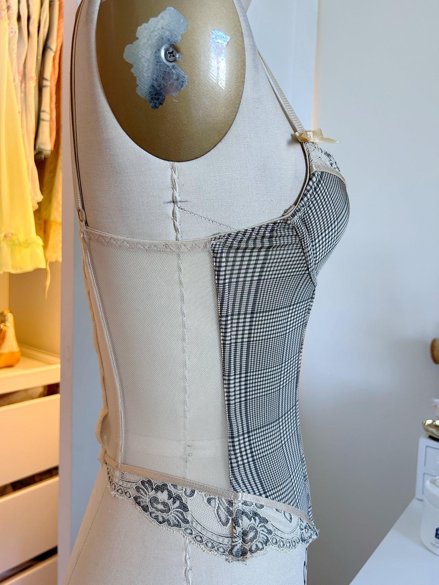 Gossip Girl Plaid Bustier Top