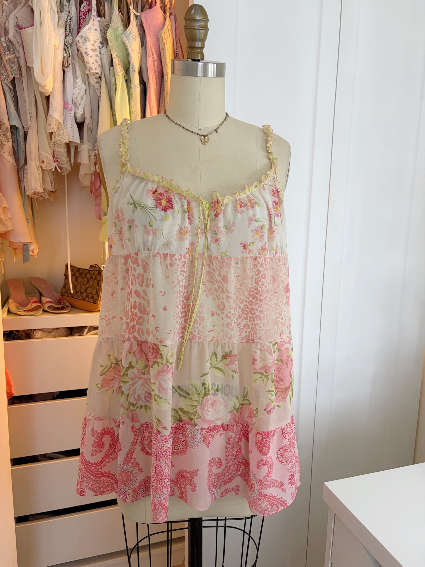 VS Pink Patchwork Slip dress