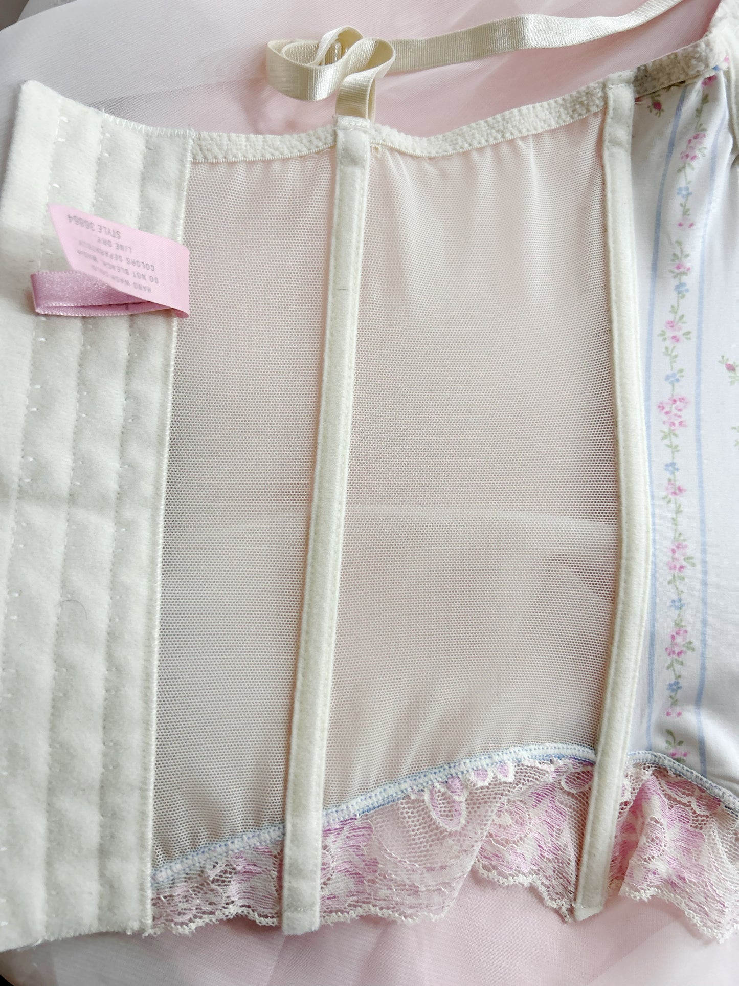 Rare Sophie B Gossip Girl Top in Cream & Pink