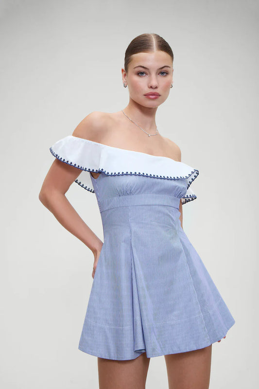 Frankies Bikini Lilah Striped Mini Dress