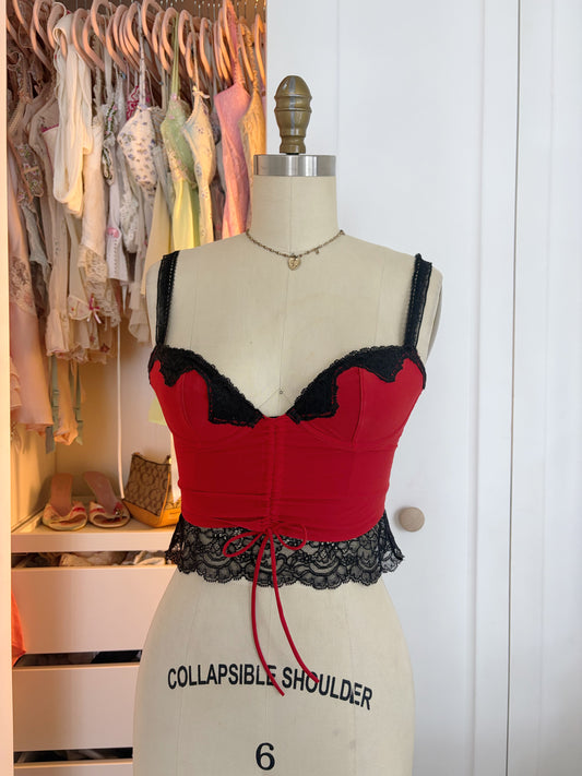Chantal Thomass Red & Black Bralette