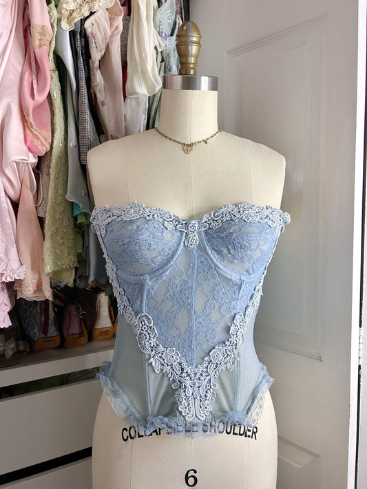 Vintage VS Blue Corset Floral