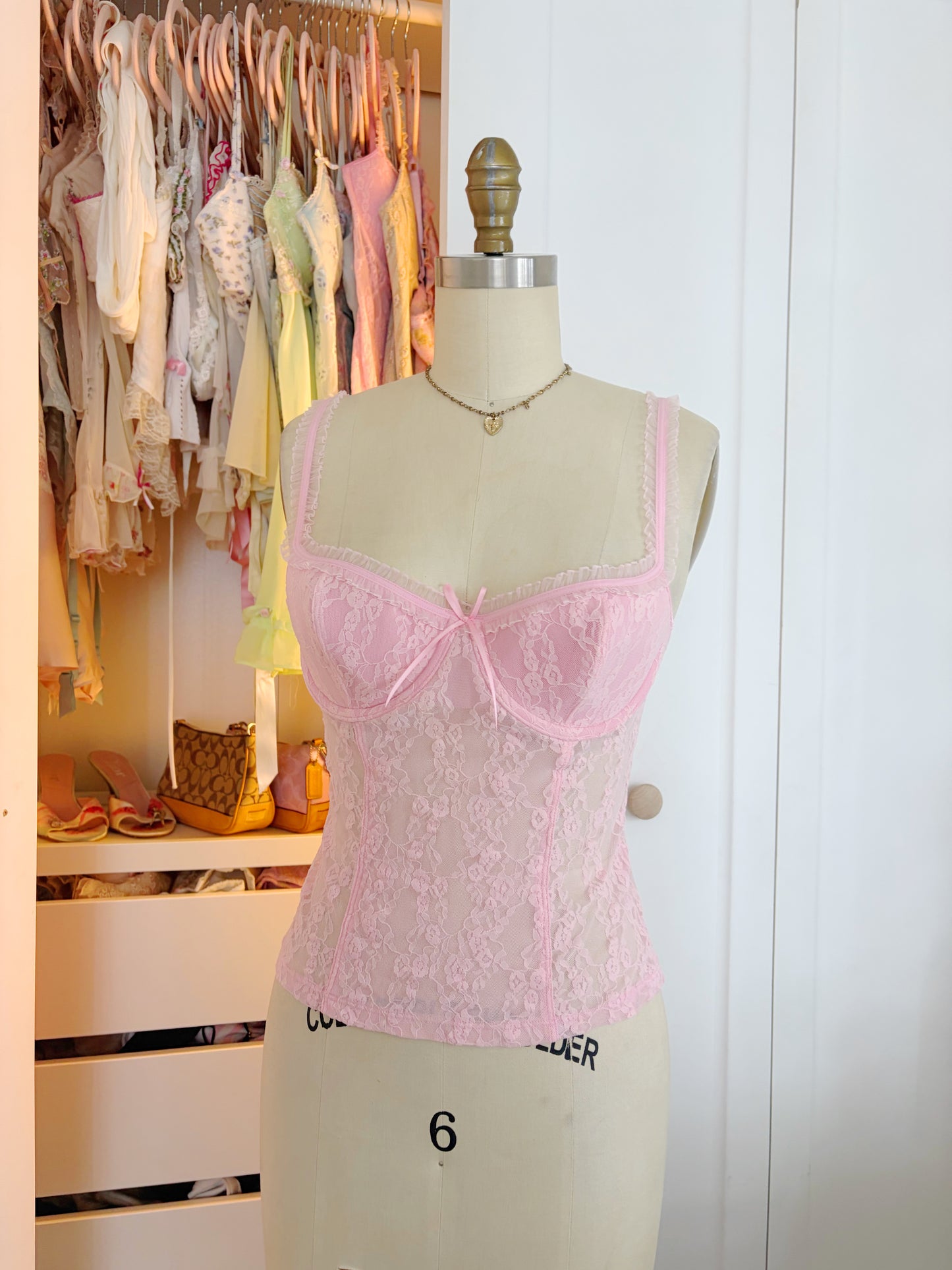 Victoria’s Secret Rare Pink Lace Cami Top