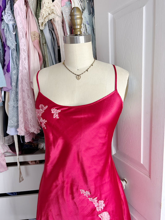 VS Red & Pink Satin Slip
