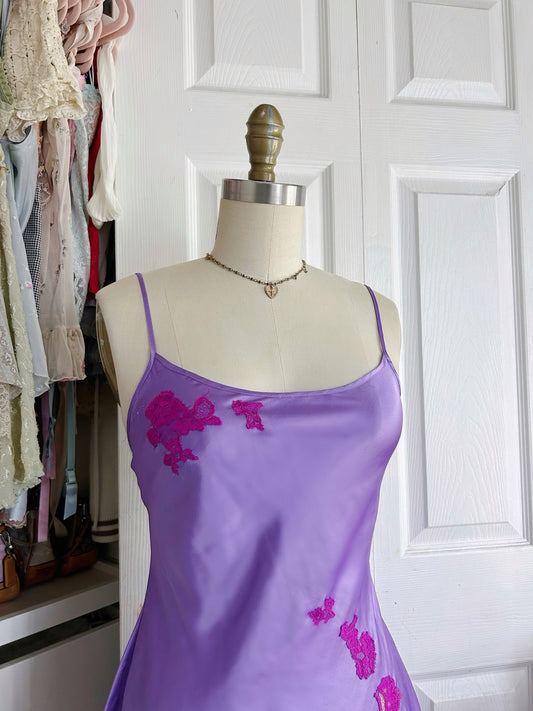 Victoria’s Secret Purple Pink Satin Slip