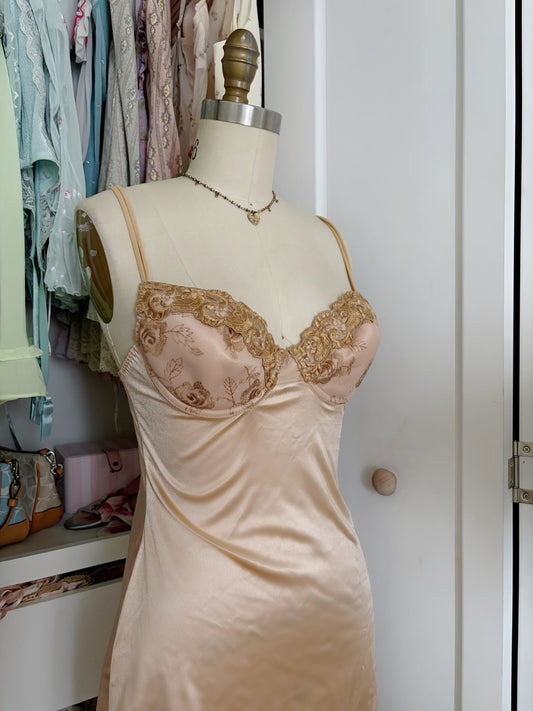 Victoria Secret 1998 Regal Gold Slip Dress