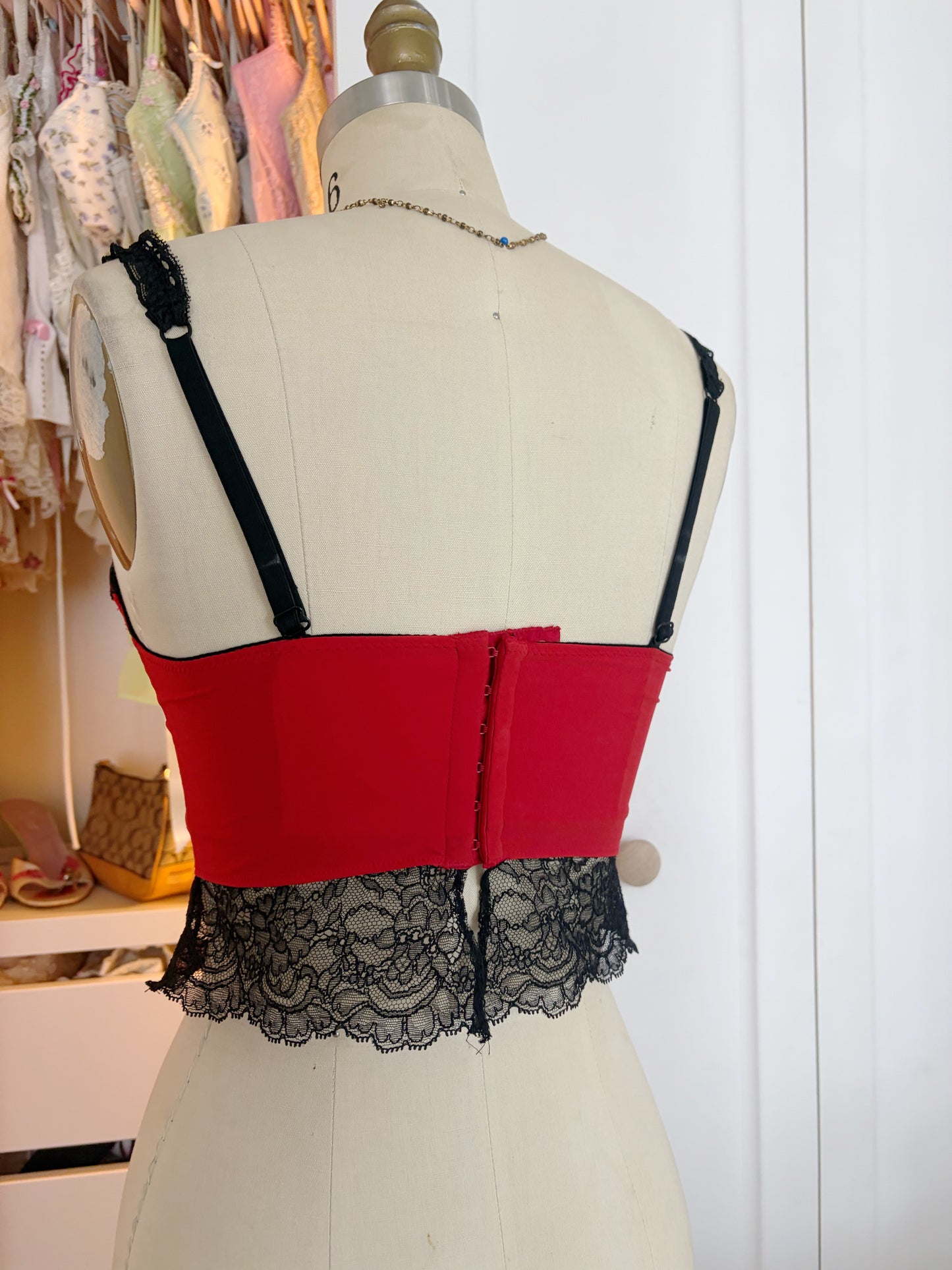 Chantal Thomass Red & Black Bralette