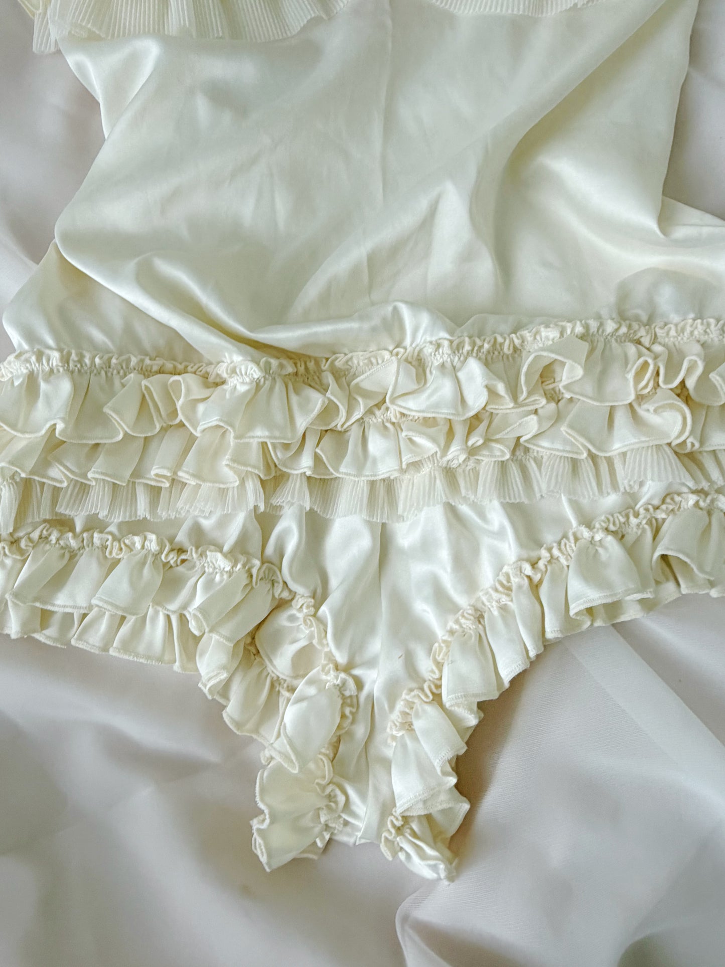 Rare Ivory VS Ruffle Bodysuit NWT