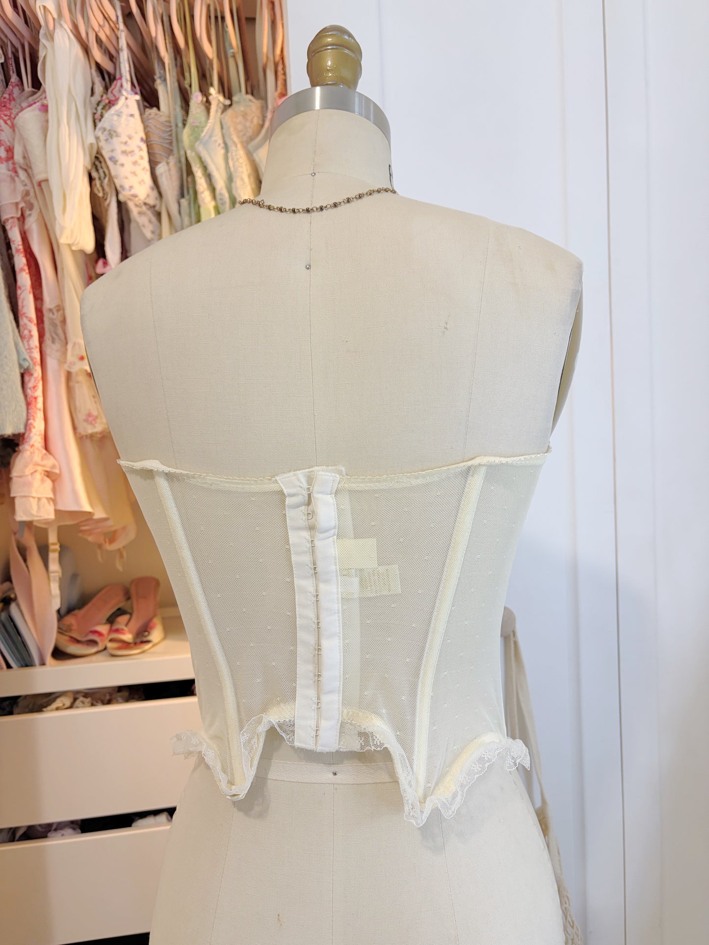 Rare VS 1980's Floral Corset Top Size 36
