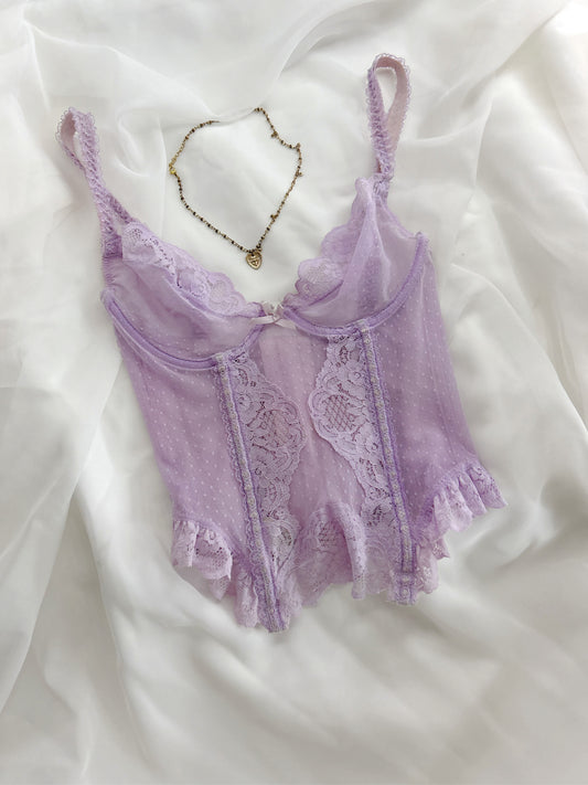 Lilac Lace Bustier Top